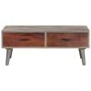 vidaXL Coffee Table Grey 100x60x40 cm Solid Rough Mango Wood