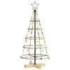 vidaXL Christmas Cone Tree with Stand Black 90 cm Steel