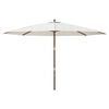 vidaXL Garden Parasol with Wooden Pole Sand 400x273 cm