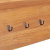 vidaXL Wall Mounted Coat Rack 80x25x45 cm Solid Teak Wood