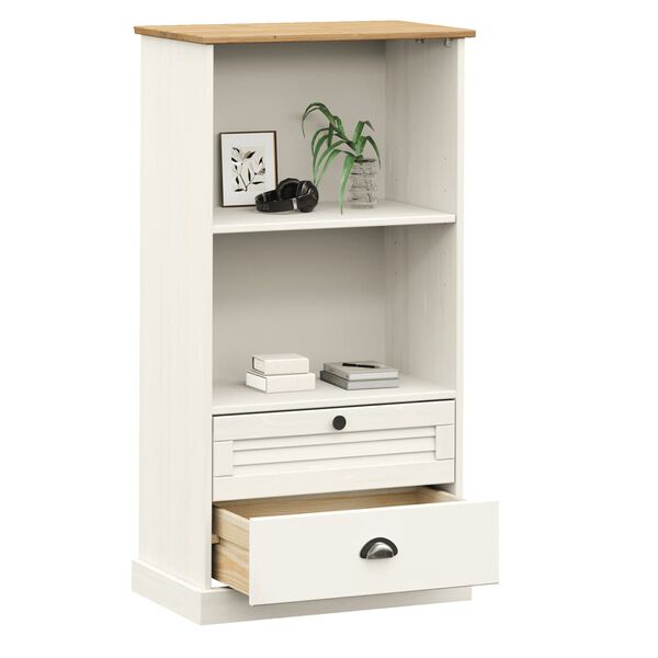 vidaXL Bookcase VIGO White 60x35x114.5 cm Solid Wood Pine