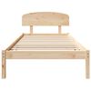 vidaXL Bed Frame with Headboard Natural 75 x 190 cm Solid Pine Wood