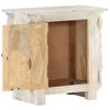 vidaXL Bedside Cabinet White 50x30x50 cm Solid Mango Wood