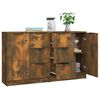 vidaXL Sideboards 2 pcs Smoked Oak 60x30x70 cm Engineered Wood