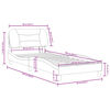 vidaXL Bed Frame with LED without Mattress "Hvar" Cappuccino 80x200 cm