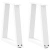 vidaXL Coffee Table Legs V-Shape 2 pcs White 28x(42-43.3) cm Steel