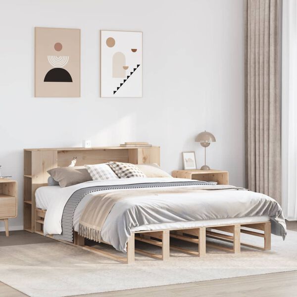 vidaXL Bookcase Bed without Mattress 120x190 cm Small Double Solid Wood