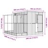 vidaXL Aviary with Extension Silver 290x303x216 cm Steel