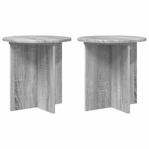 vidaXL Plant Stand 2 pcs Grey Sonoma 40 x 40 x 40 cm Engineered Wood