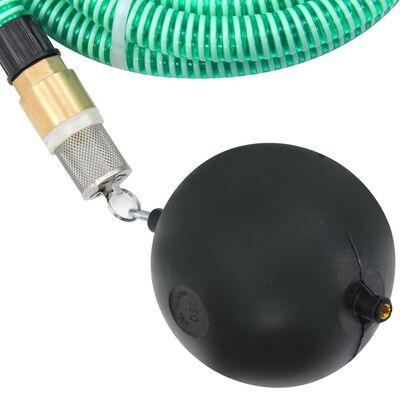 vidaXL Suction Hose with Brass Connectors Green 1.1" 10 m PVC