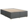 vidaXL Box Spring Bed with Mattress Dark Grey 140x200 cm Fabric