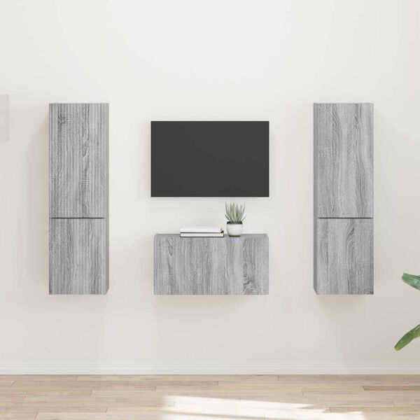 vidaXL TV Cabinet Set 5 pcs Grey Sonoma Engineered Wood
