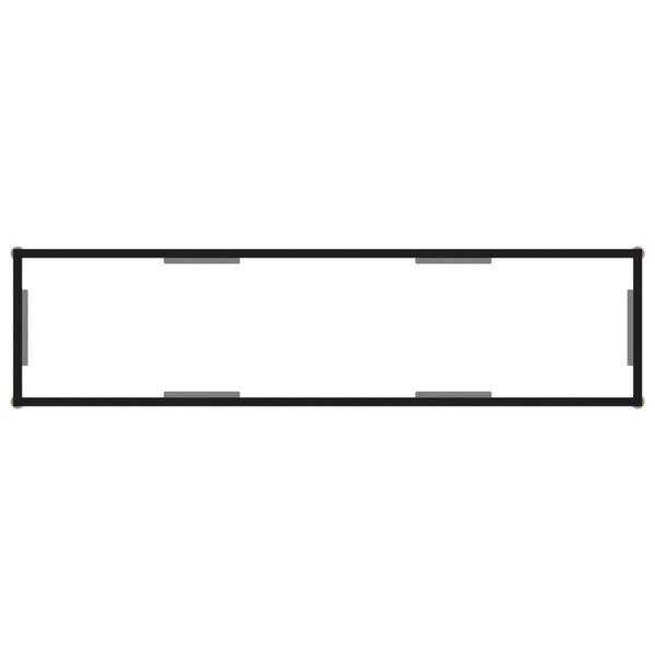 vidaXL Console Table Transparent 140x35x75 cm Tempered Glass