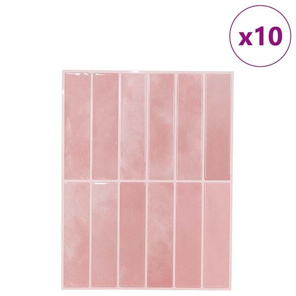 vidaXL Rectangular Tile 10 pcs Pink 29 x 23 x 0.08 cm