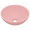 vidaXL Luxury Bathroom Basin Round Matt Pink 32,5x14 cm Ceramic