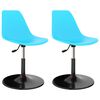 vidaXL Swivel Dining Chairs 2 pcs Blue PP