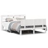 vidaXL Bed Frame 2 pcs White 150 x 200 cm Solid Pine Wood, Plywood