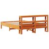 vidaXL Bed Frame without Mattress Wax Brown 150x200 cm King Size Solid Wood Pine