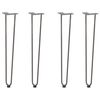 vidaXL hairpin legs for console tables for Console Table 4 pcs Natural Steel 72 cm Solid Steel