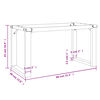 vidaXL Coffee Table Legs O-Frame 80x40x43 cm Steel