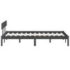 vidaXL Bed Frame without Mattress Grey Solid Wood Pine King Size