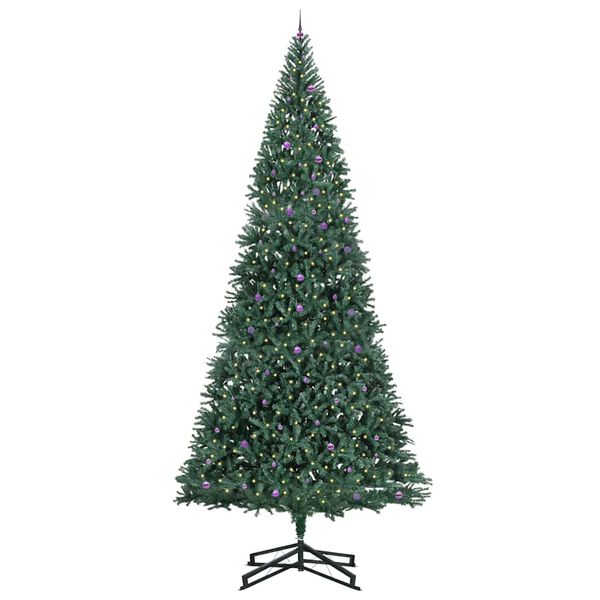 vidaXL Artificial Pre-lit Christmas Tree with Ball Set Green 500 cm