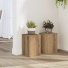 vidaXL Plant Stands 2 pcs Artisan Oak 20x20x30 cm Engineered Wood
