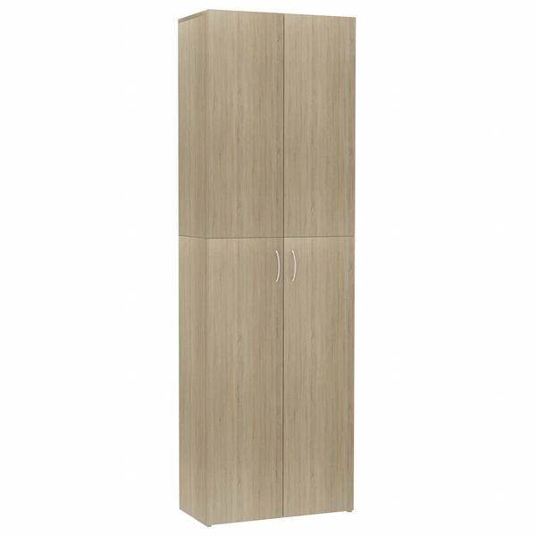 vidaXL Office Cabinet Sonoma Oak 60x32x190 cm Engineered Wood