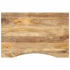 vidaXL Desk Top with Curve 100x60x2,5 cm Solid Wood Rough Mango