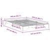 vidaXL Bed Frame Brown 140 x 210 cm Solid Pine Wood
