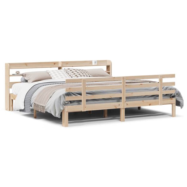 vidaXL Bed Frame with Headboard without Mattress 200x200 cm
