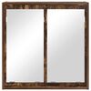 vidaXL Bathroom Mirror Cabinet with Shelf Smoked Oak 60 x 20 x 60 cm
