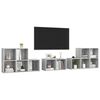 vidaXL 8 Piece TV Cabinet Set Concrete Grey Engineered Wood