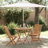 vidaXL Garden Dining Set 3 pcs Brown Solid teak wood