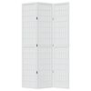 vidaXL Room Divider 3 Panels White Solid Wood Paulownia