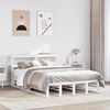 vidaXL Bed Frame without Mattress White 140x190 cm Solid Wood Pine