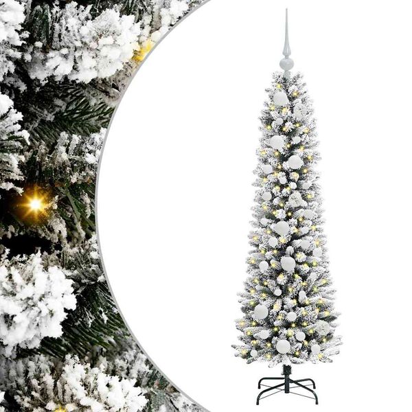 vidaXL Artificial Christmas Tree with 150 LEDs with Stand White 120 cm