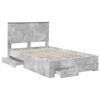 vidaXL Bed Frame Concrete Grey 120 x 190 cm Engineered Wood