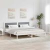 vidaXL Bed Frame Light Grey 200 x 200 cm Solid Pine Wood