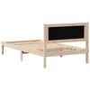 vidaXL Bed Frame Light Grey 100 x 200 cm Solid Pine Wood