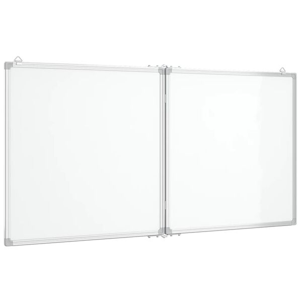 vidaXL Magnetic Whiteboard Foldable 120x60x1.7 cm Aluminium