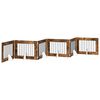 vidaXL Foldable Dog Gate with Stands 6 pcs Smoked Oak 482 cm