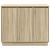 vidaXL LED Sideboard Sonoma Oak 90 x 32 x 75 cm Engineered Wood