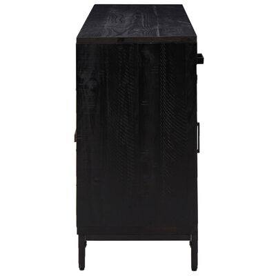 vidaXL Sideboard Black 110x35x70 cm Solid Pinewood