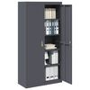 vidaXL Storage Cabinet 2 pcs Anthracite 90 x 40 x 180 cm Steel