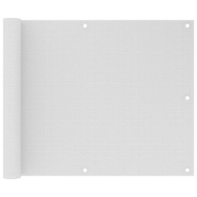 vidaXL Balcony Screen White 75x500 cm HDPE
