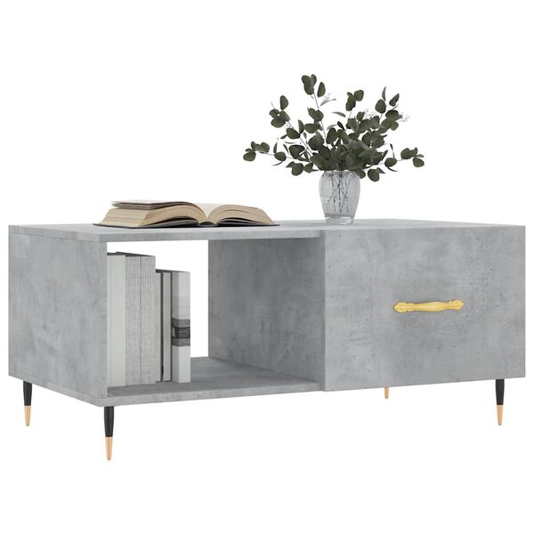 vidaXL Coffee Table Concrete Grey 90x50x40 cm Engineered Wood