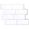 vidaXL Decorative Stickers 10 pcs White Grey 29.4 x 21.4 x 0.8 cm