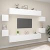 vidaXL 8 Piece TV Cabinet Set White Engineered Wood