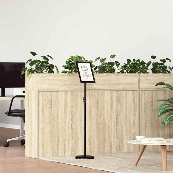 vidaXL Trade Show Displays Black 25 x 25 x 125 cm Aluminum